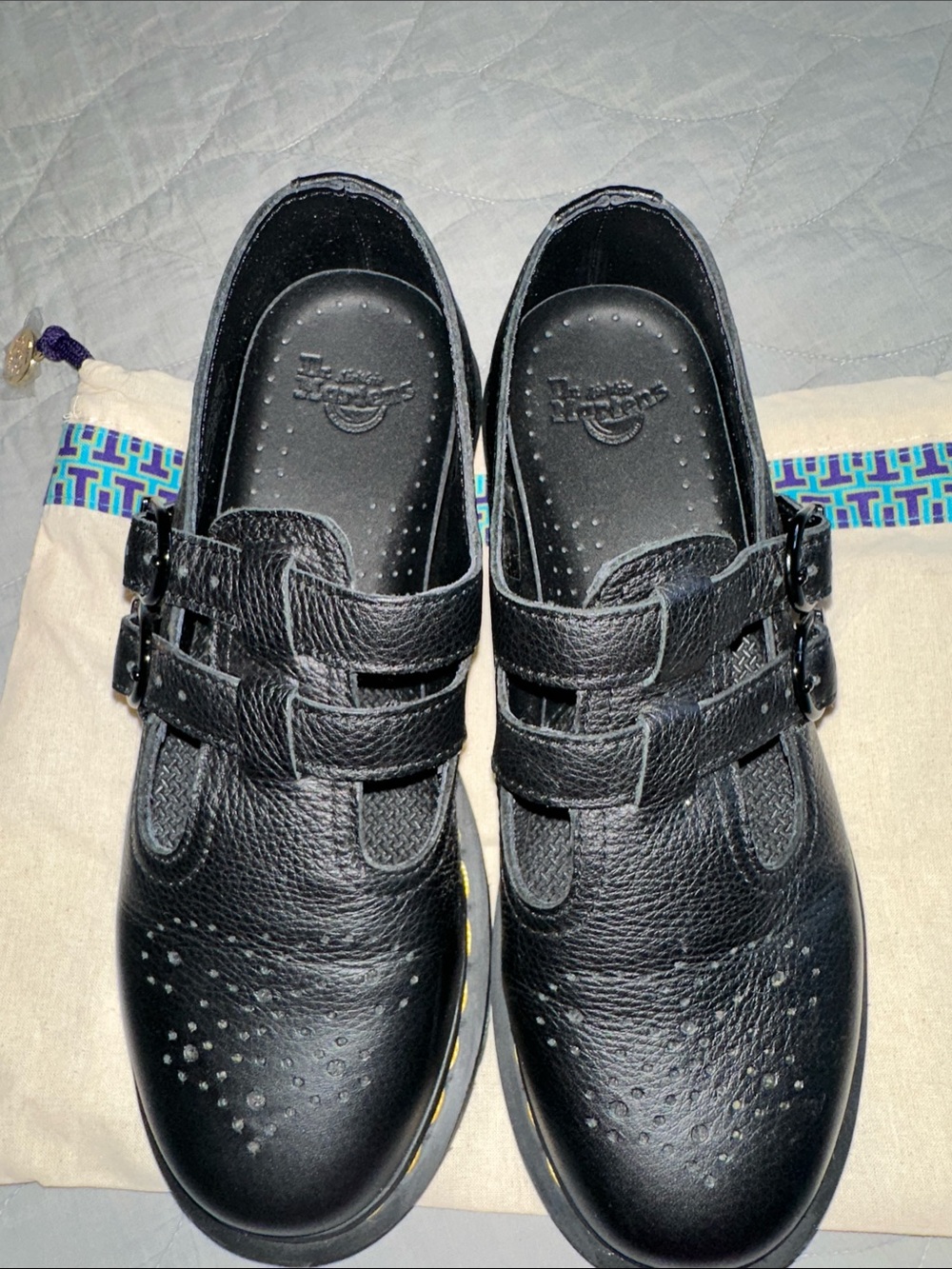 Dr. Martens size US 7 Black Double-Buckle Mary Jane Shoes for women, like new - Picture 6 of 10
